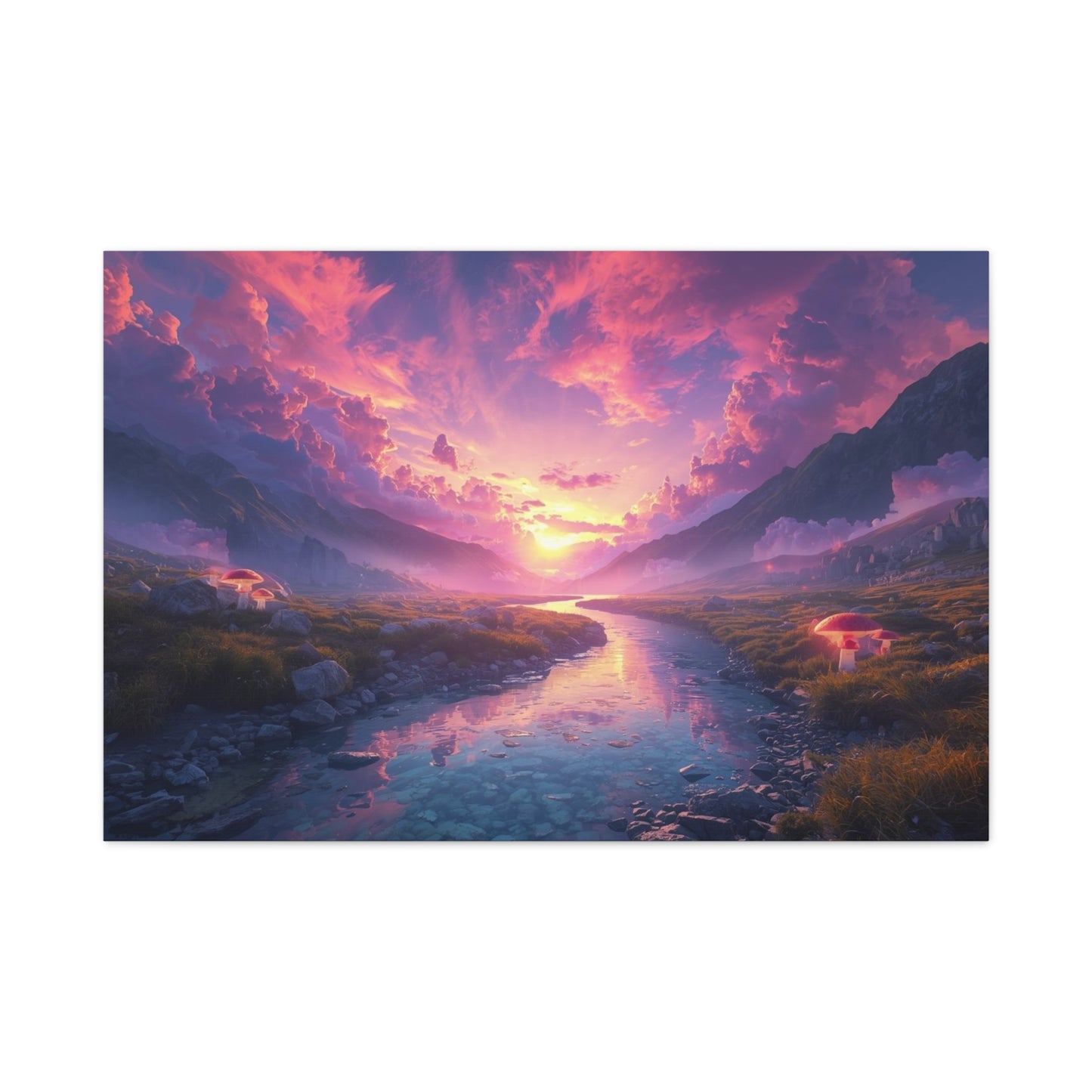 Psychedelic Landscape Canvas Wall Art
