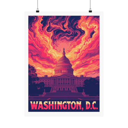 Washington, D.C. Psychedleic Travel Poster