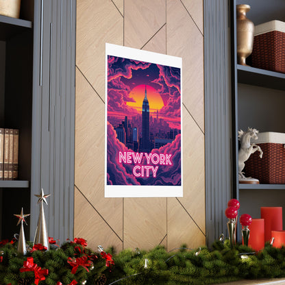 New York City Psychedelic Travel Poster