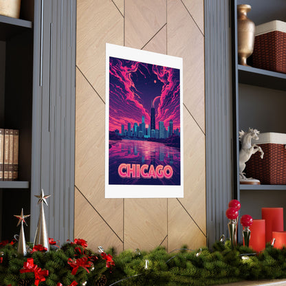 Chicago Psychedelic Travel Poster