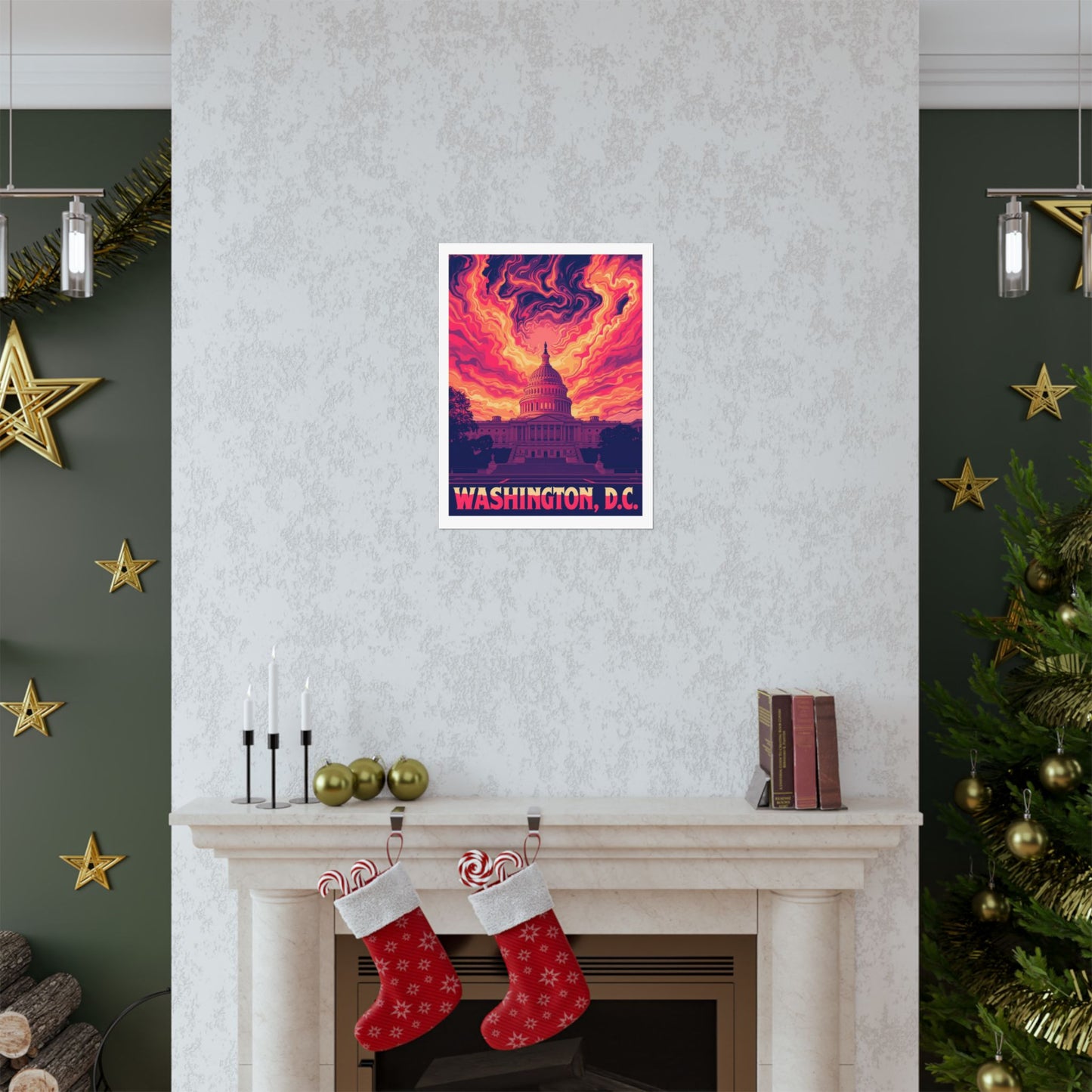 Washington, D.C. Psychedleic Travel Poster