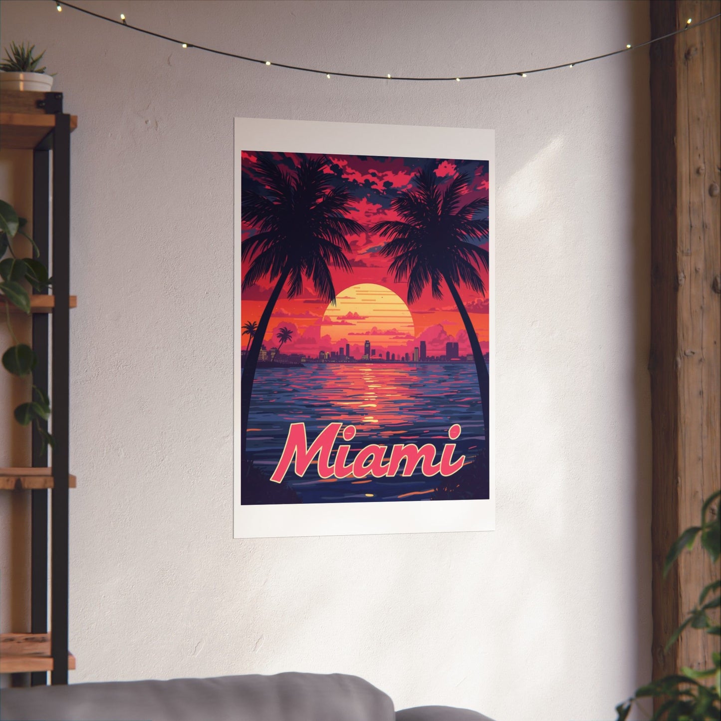 Miami Psychedelic Travel Poster