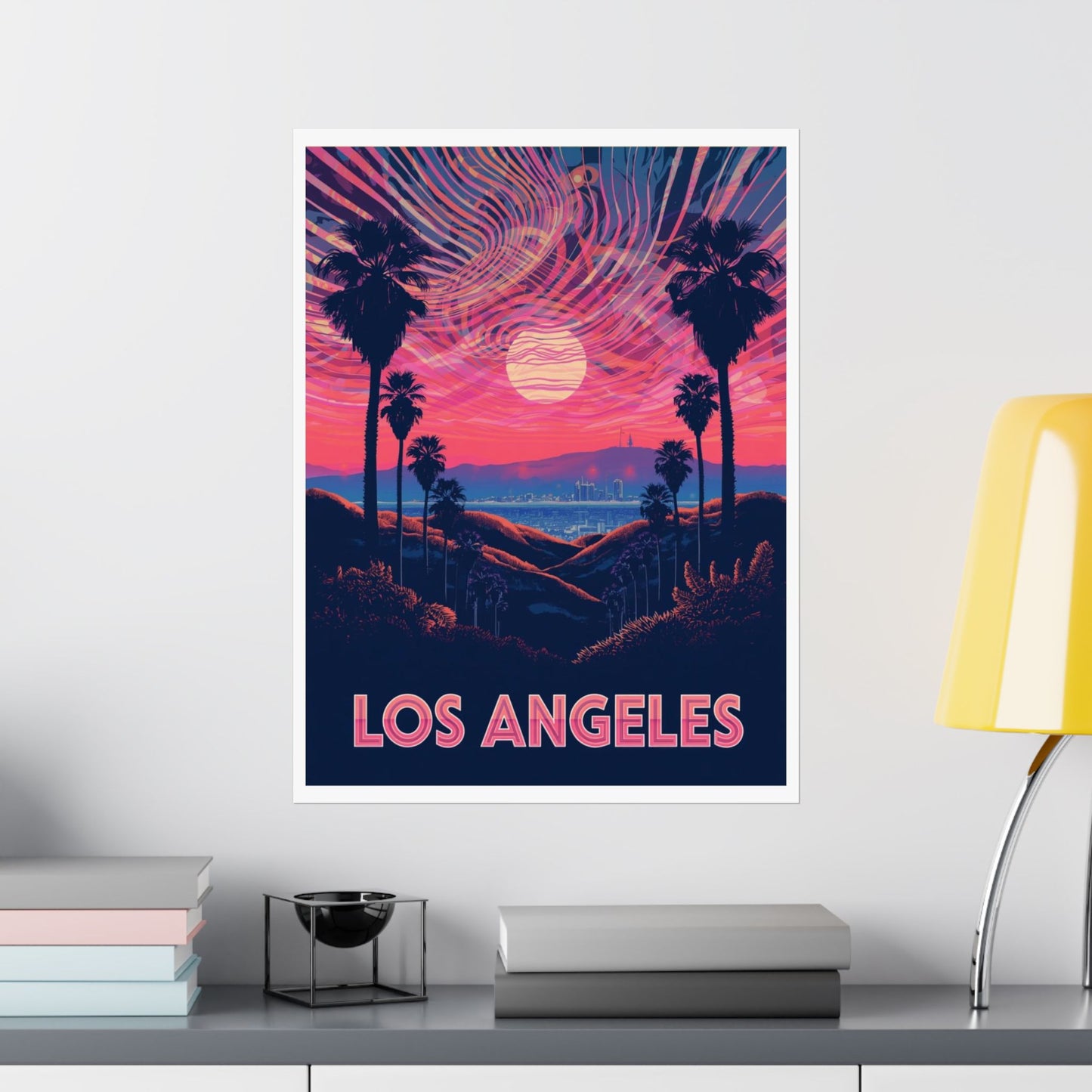 Los Angeles Psychedelic Travel Poster