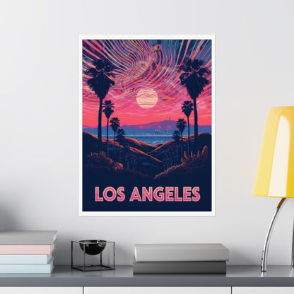 Los Angeles Psychedelic Travel Poster