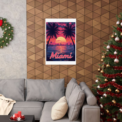 Miami Psychedelic Travel Poster