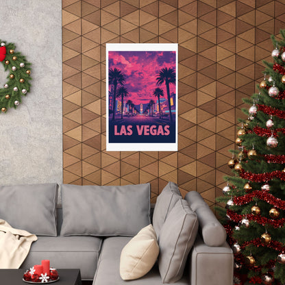 Las Vegas Psychedelic Travel Poster