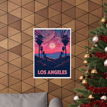 Los Angeles Psychedelic Travel Poster