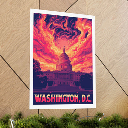 Washington, D.C. Psychedleic Travel Poster
