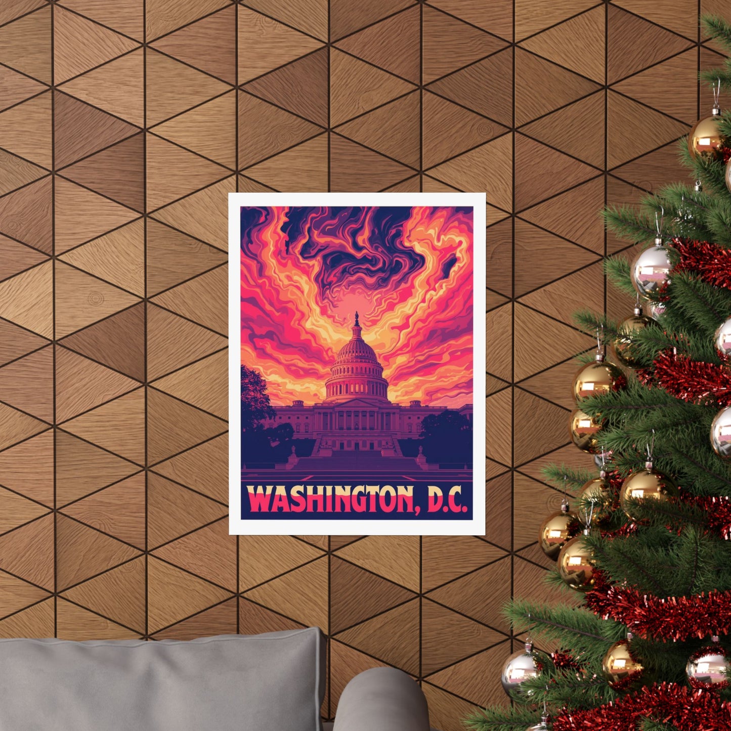 Washington, D.C. Psychedleic Travel Poster