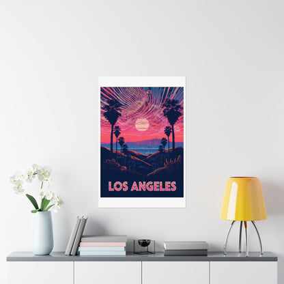 Los Angeles Psychedelic Travel Poster