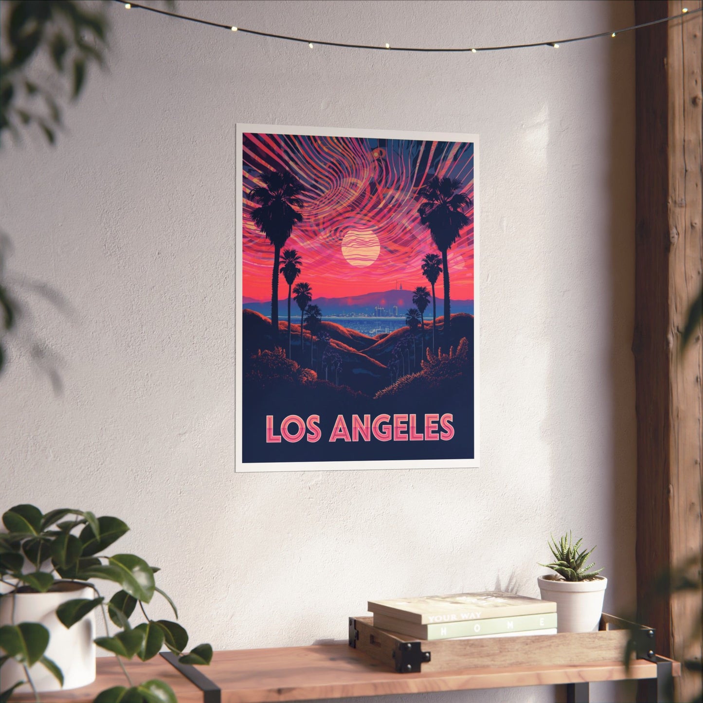 Los Angeles Psychedelic Travel Poster