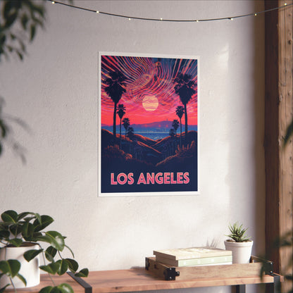 Los Angeles Psychedelic Travel Poster