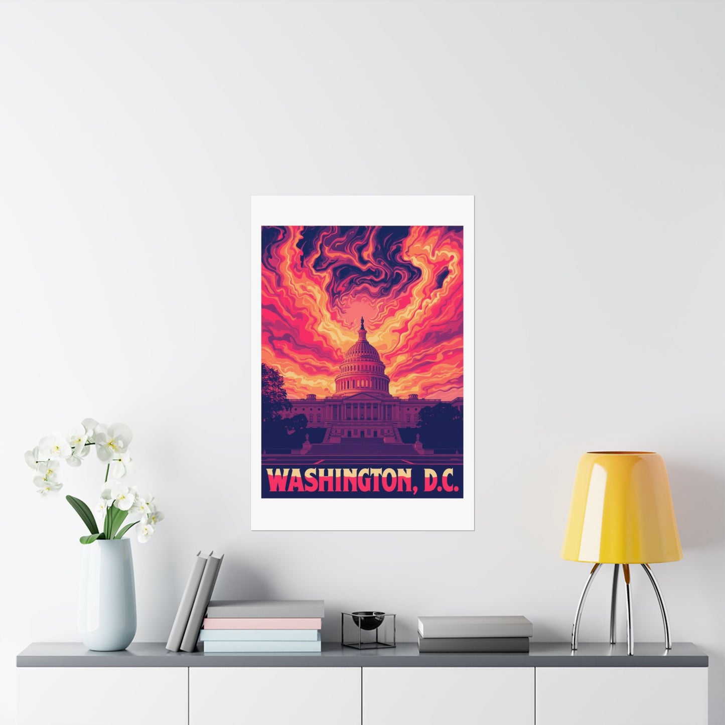 Washington, D.C. Psychedleic Travel Poster