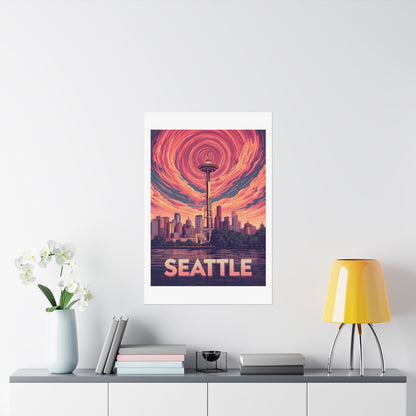 Seattle Psychedelic Travel Poster