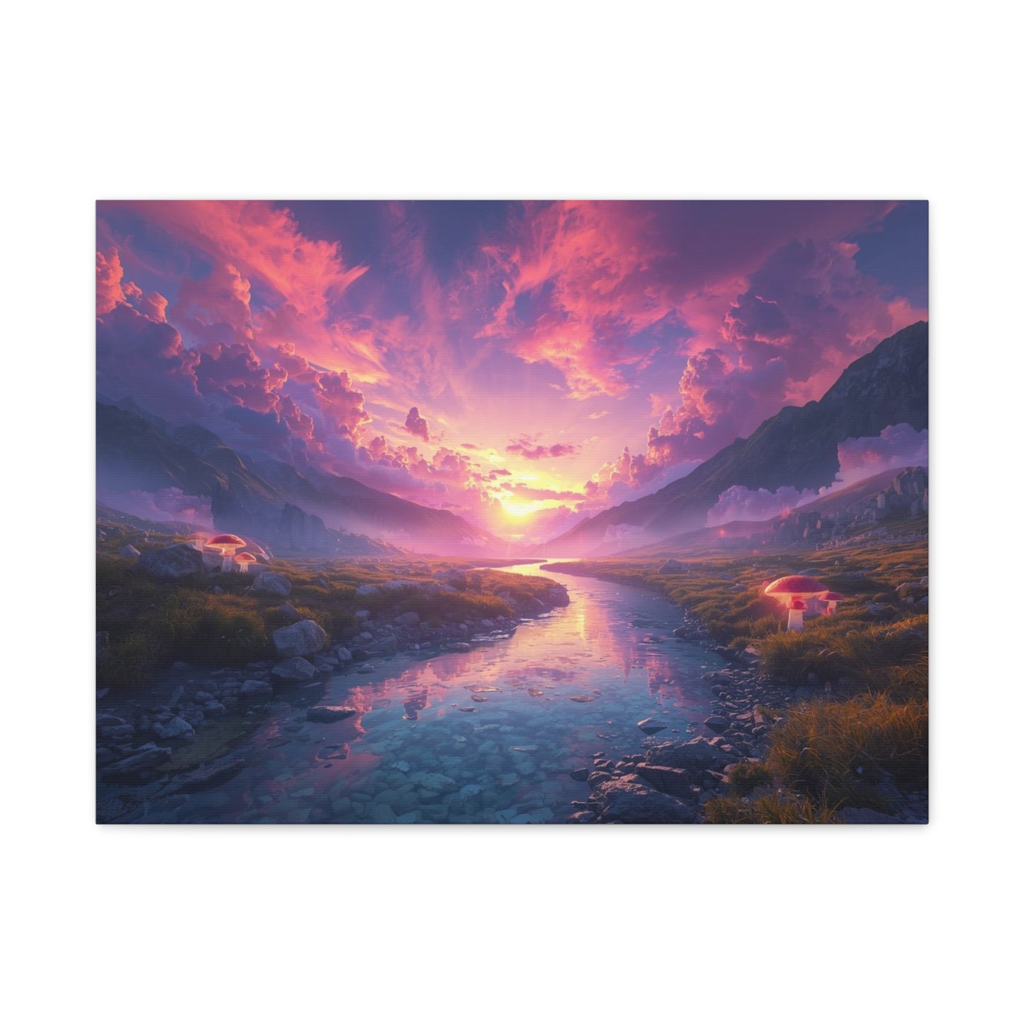 Psychedelic Landscape Canvas Wall Art