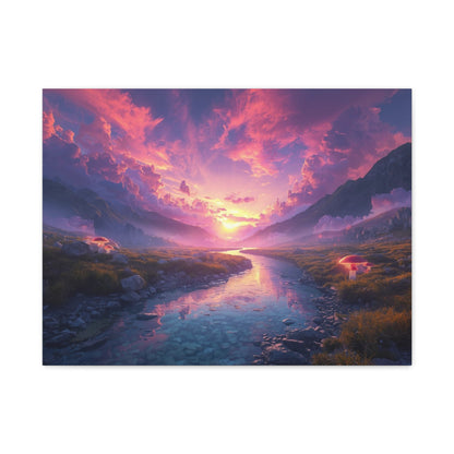 Psychedelic Landscape Canvas Wall Art
