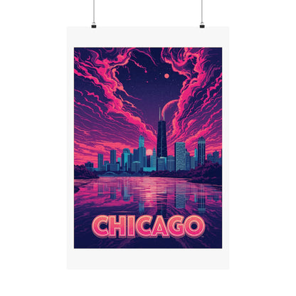 Chicago Psychedelic Travel Poster
