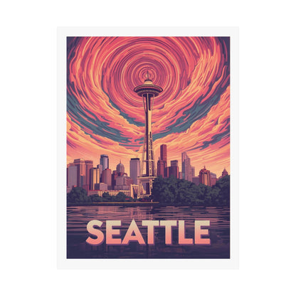Seattle Psychedelic Travel Poster