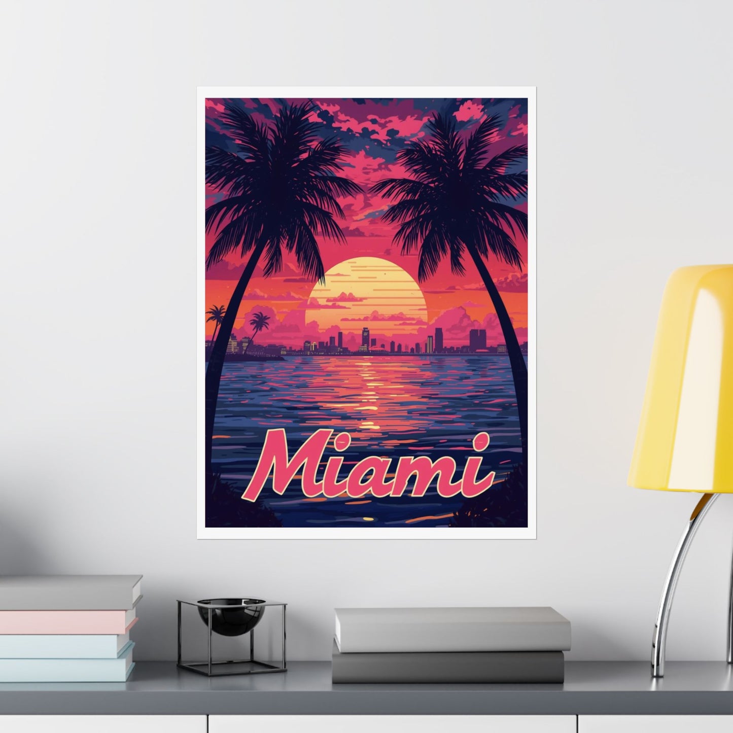 Miami Psychedelic Travel Poster