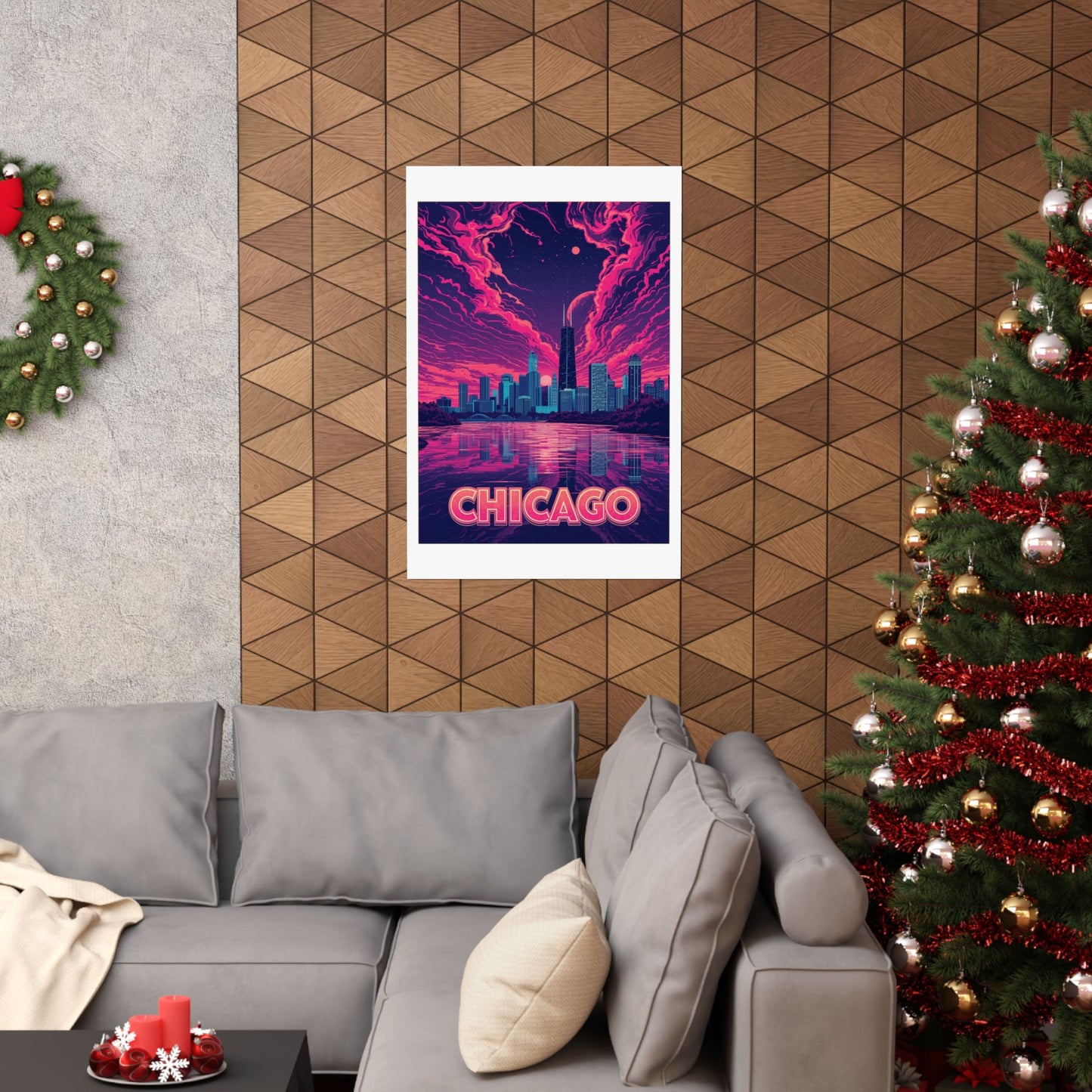 Chicago Psychedelic Travel Poster
