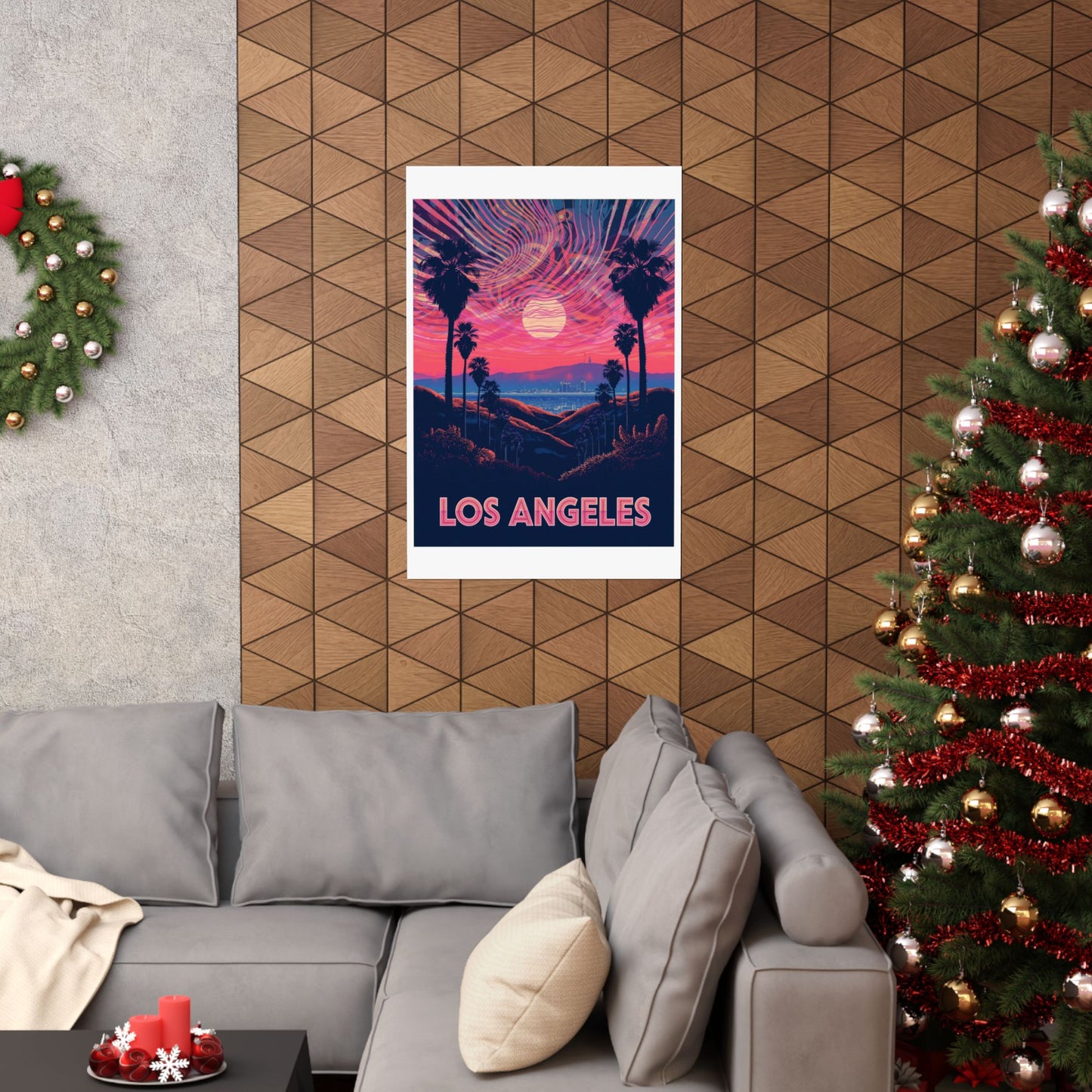 Los Angeles Psychedelic Travel Poster