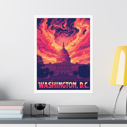 Washington, D.C. Psychedleic Travel Poster