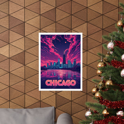 Chicago Psychedelic Travel Poster