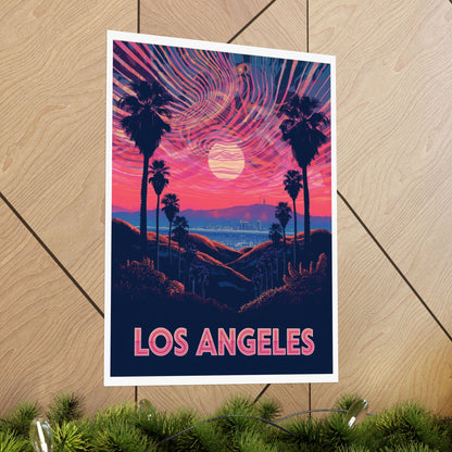 Los Angeles Psychedelic Travel Poster