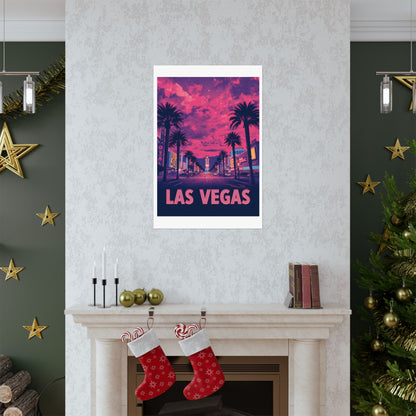 Las Vegas Psychedelic Travel Poster