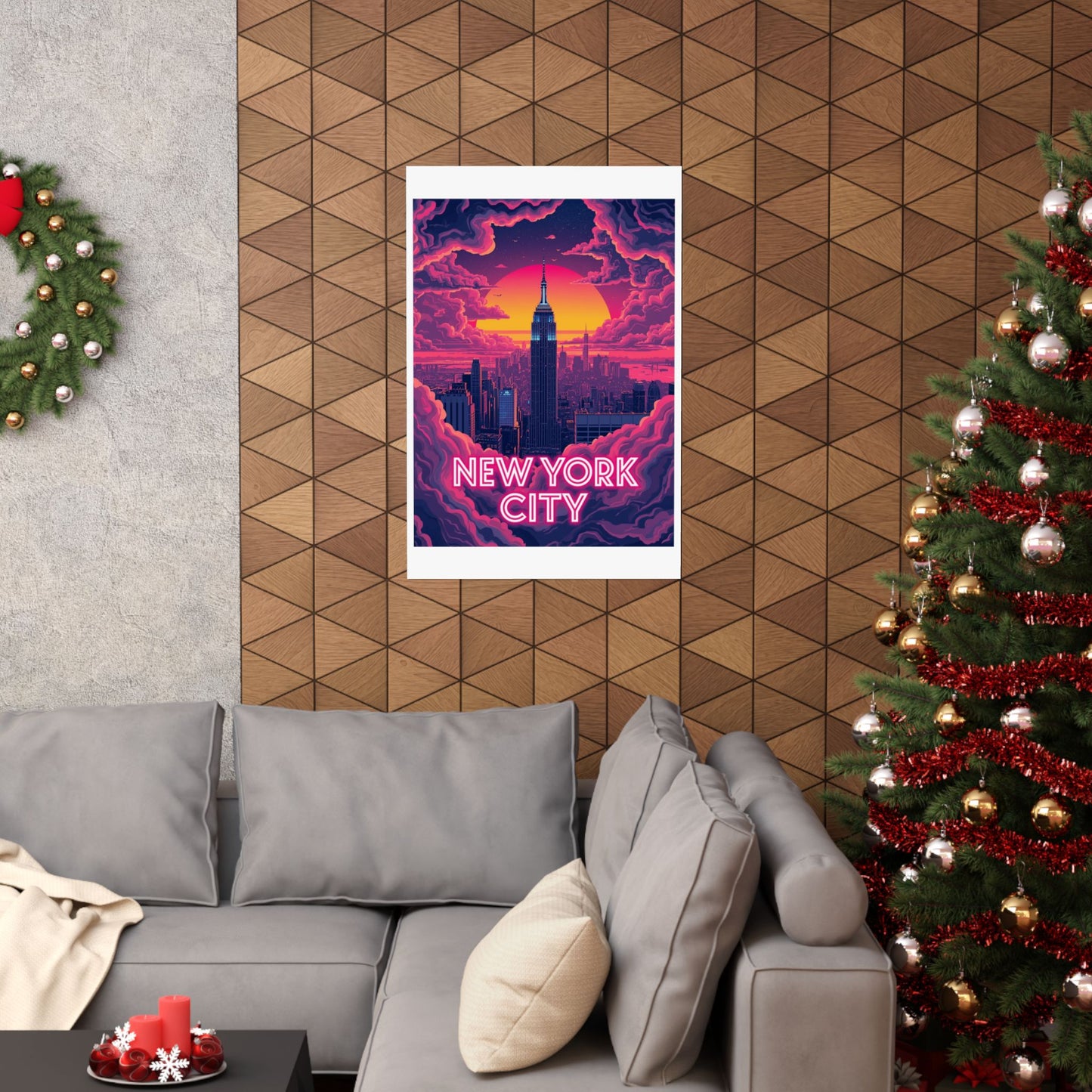 New York City Psychedelic Travel Poster