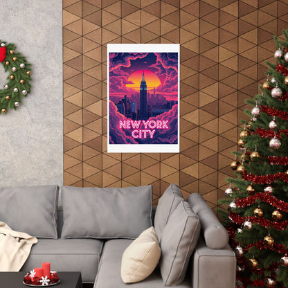 New York City Psychedelic Travel Poster
