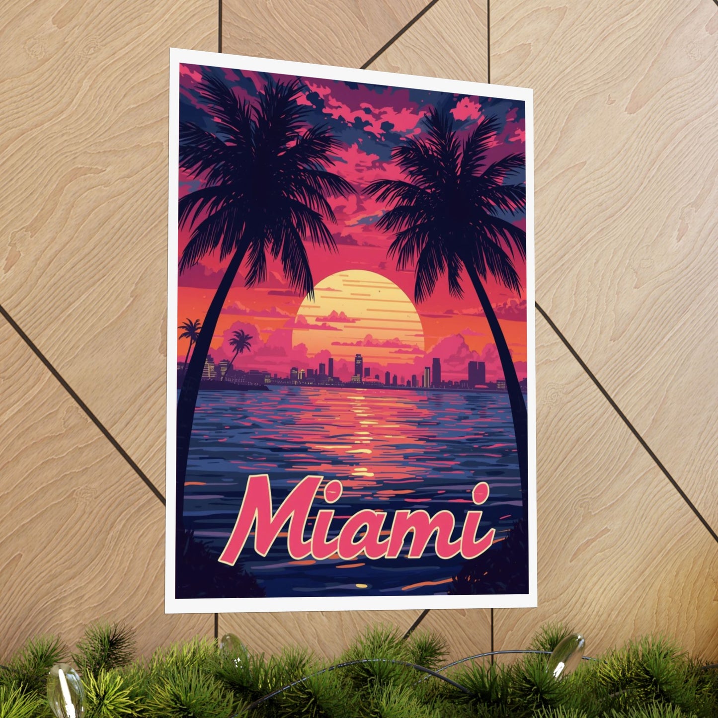 Miami Psychedelic Travel Poster