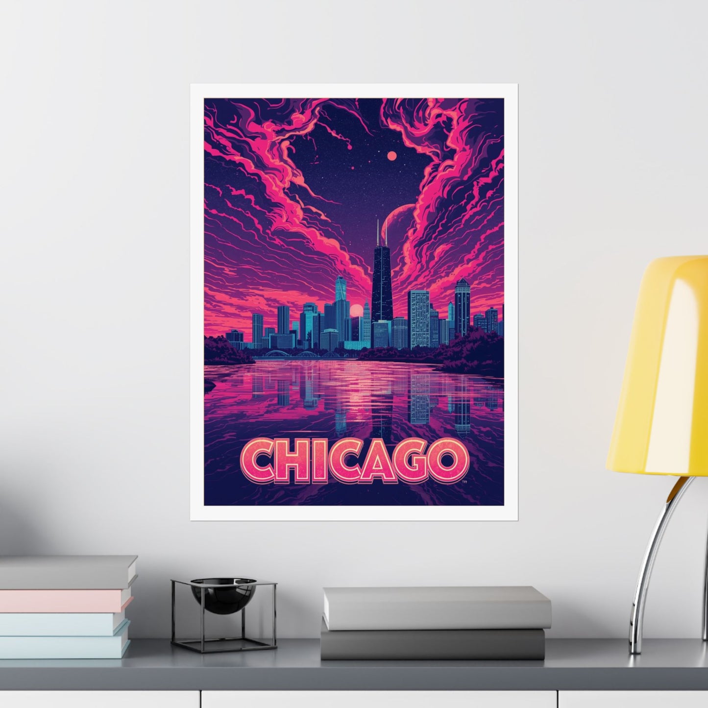 Chicago Psychedelic Travel Poster