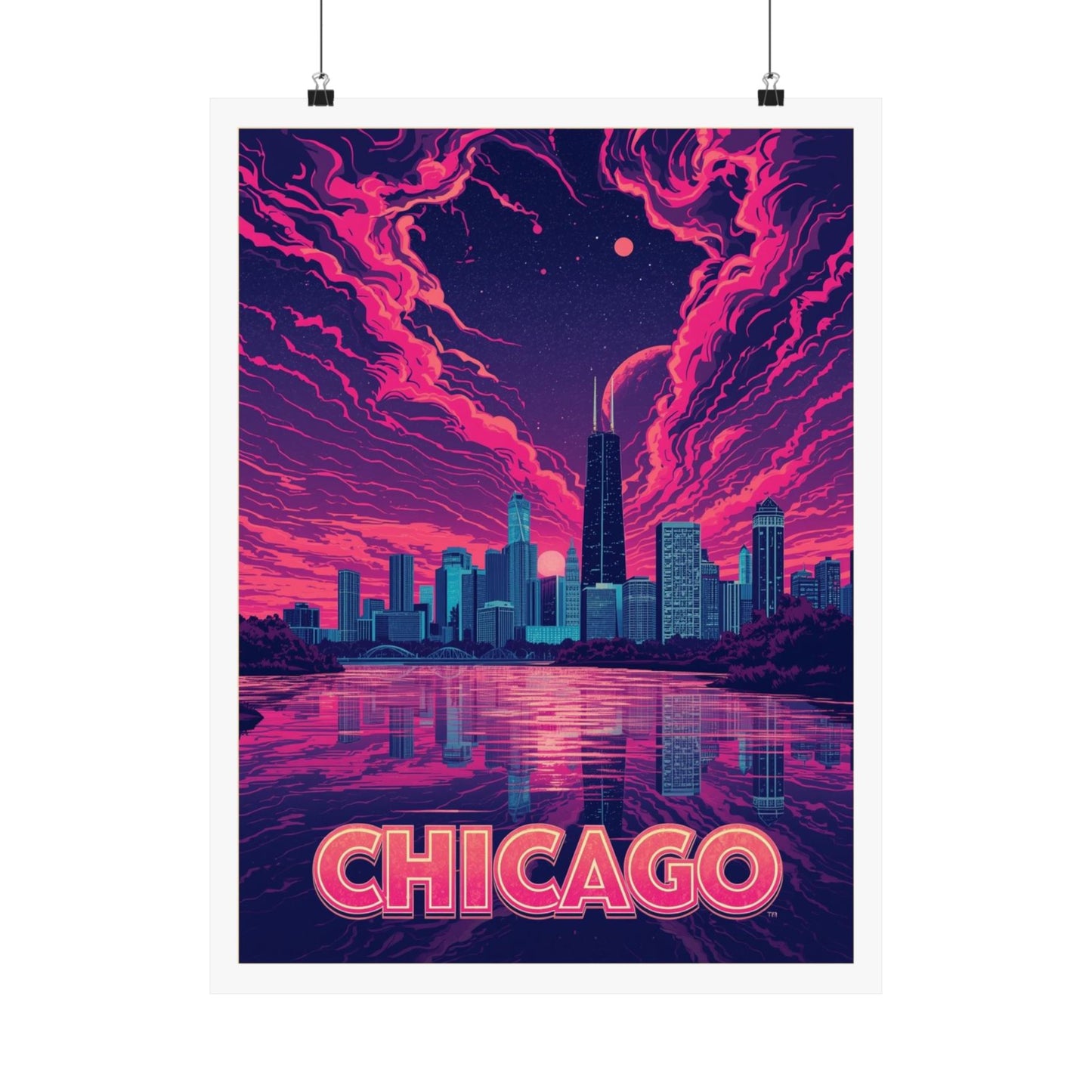Chicago Psychedelic Travel Poster