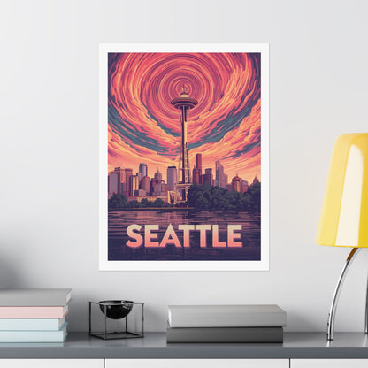 Seattle Psychedelic Travel Poster
