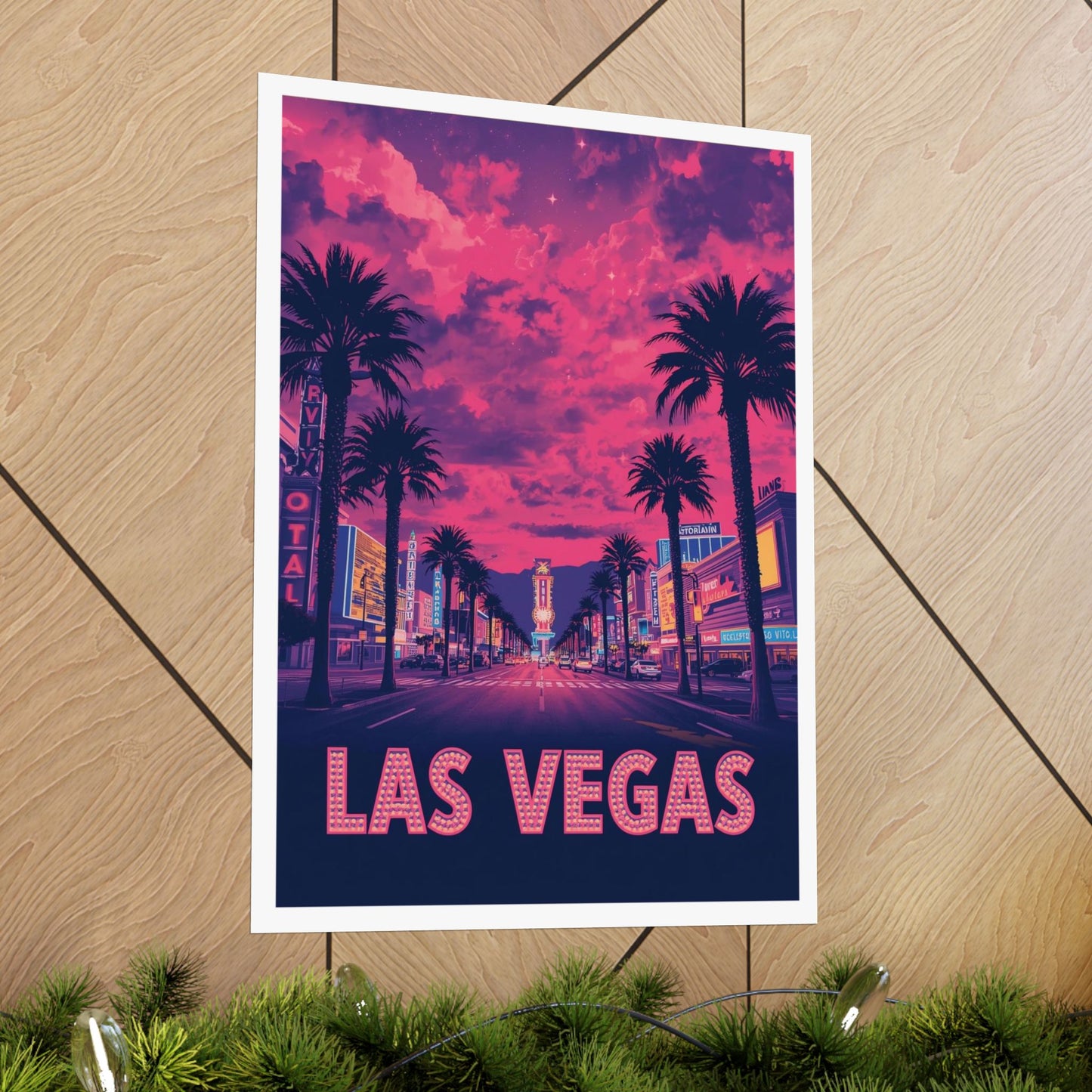 Las Vegas Psychedelic Travel Poster