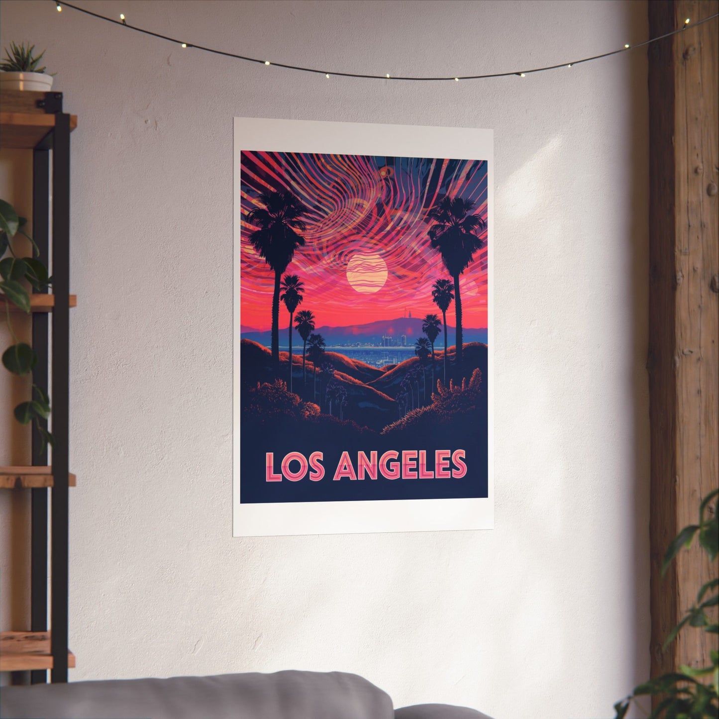 Los Angeles Psychedelic Travel Poster