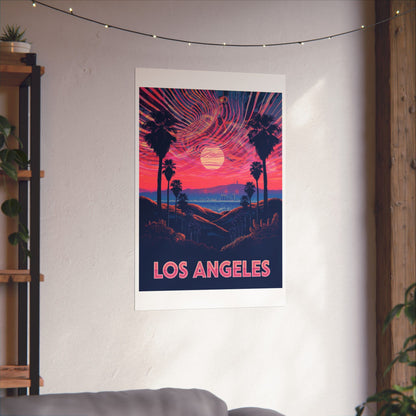 Los Angeles Psychedelic Travel Poster