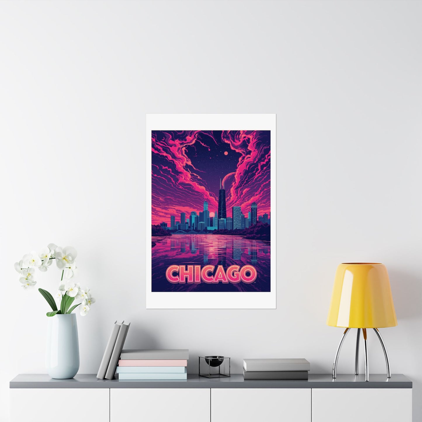 Chicago Psychedelic Travel Poster