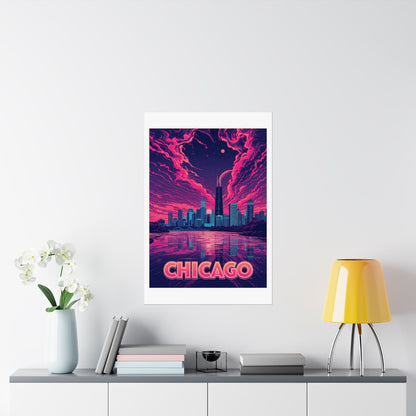 Chicago Psychedelic Travel Poster