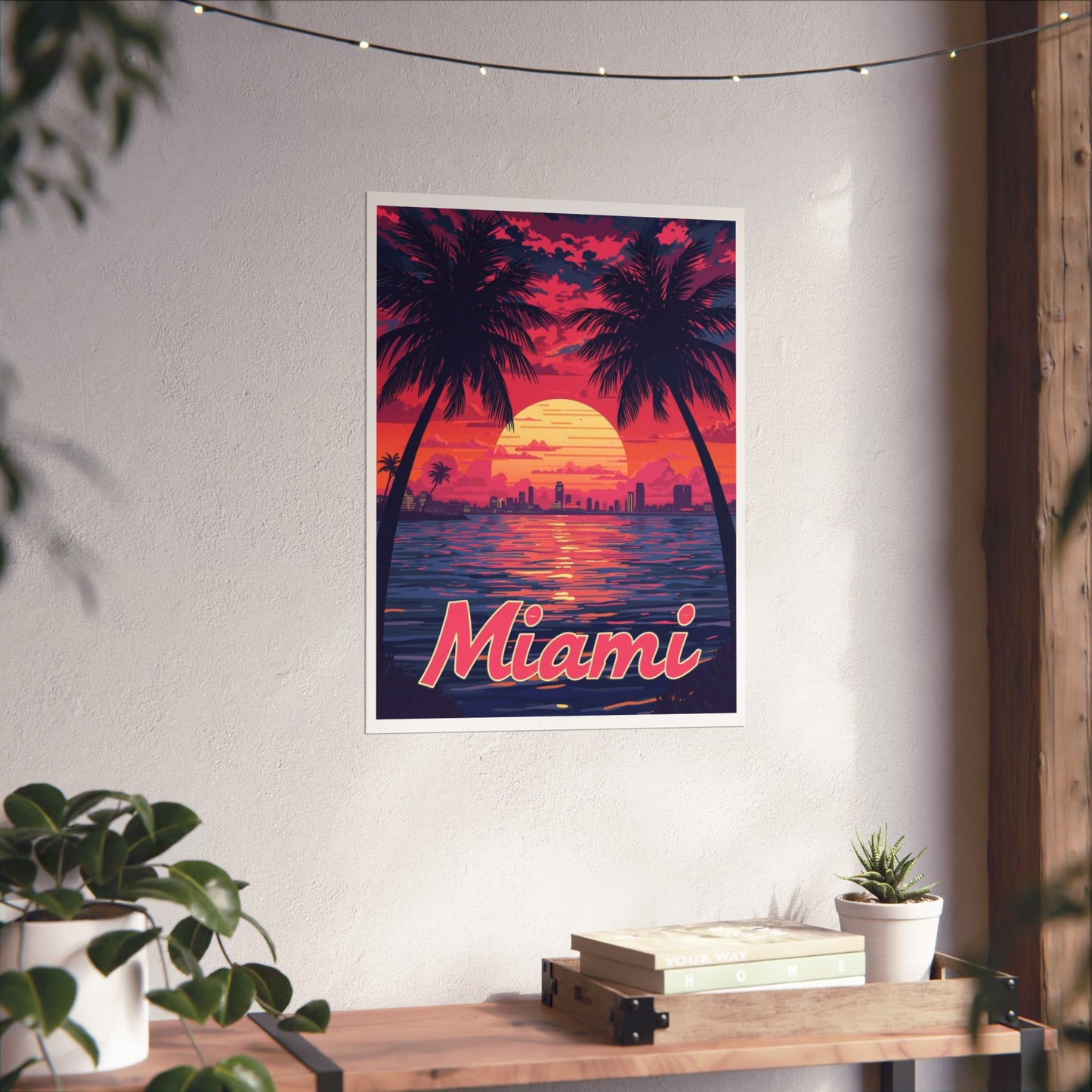 Miami Psychedelic Travel Poster