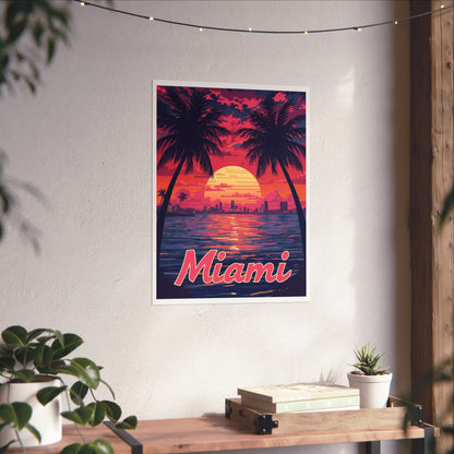 Miami Psychedelic Travel Poster