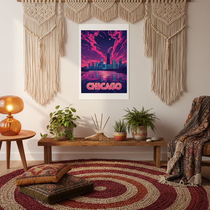 Chicago Psychedelic Travel Poster