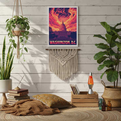 Washington, D.C. Psychedleic Travel Poster
