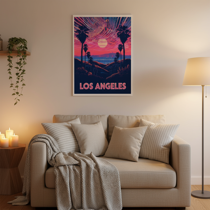 Los Angeles Psychedelic Travel Poster