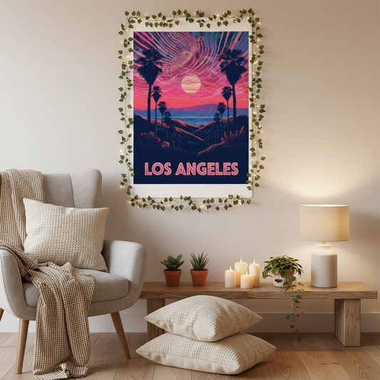 Los Angeles Psychedelic Travel Poster