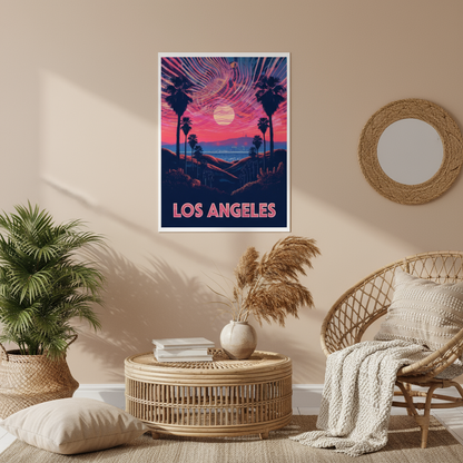 Los Angeles Psychedelic Travel Poster