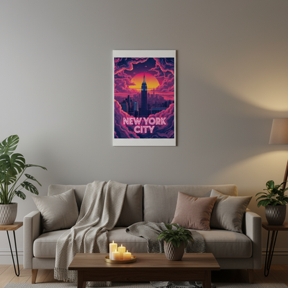 New York City Psychedelic Travel Poster