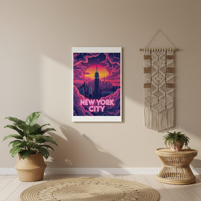 New York City Psychedelic Travel Poster