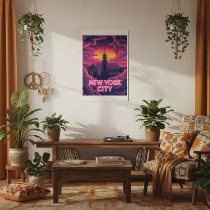 New York City Psychedelic Travel Poster